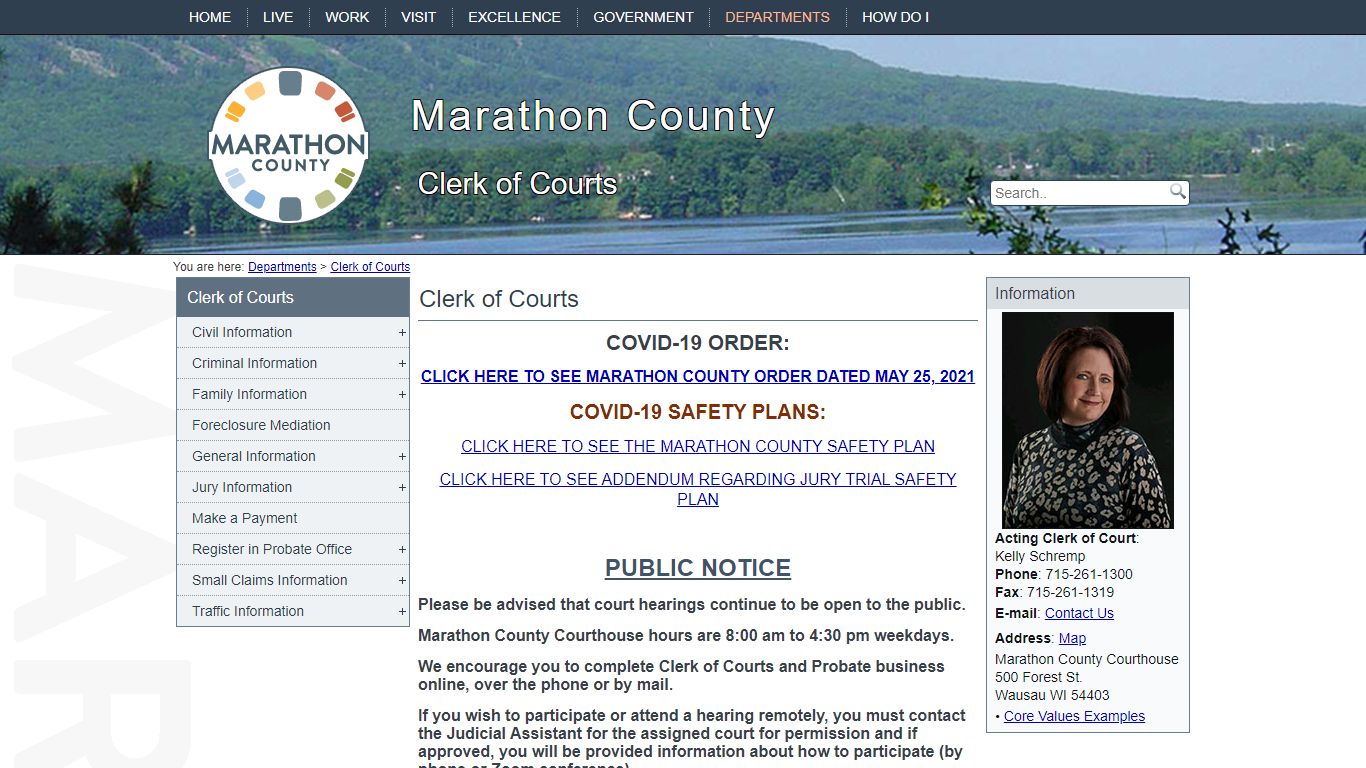Clerk of Courts - Marathon County, Wisconsin