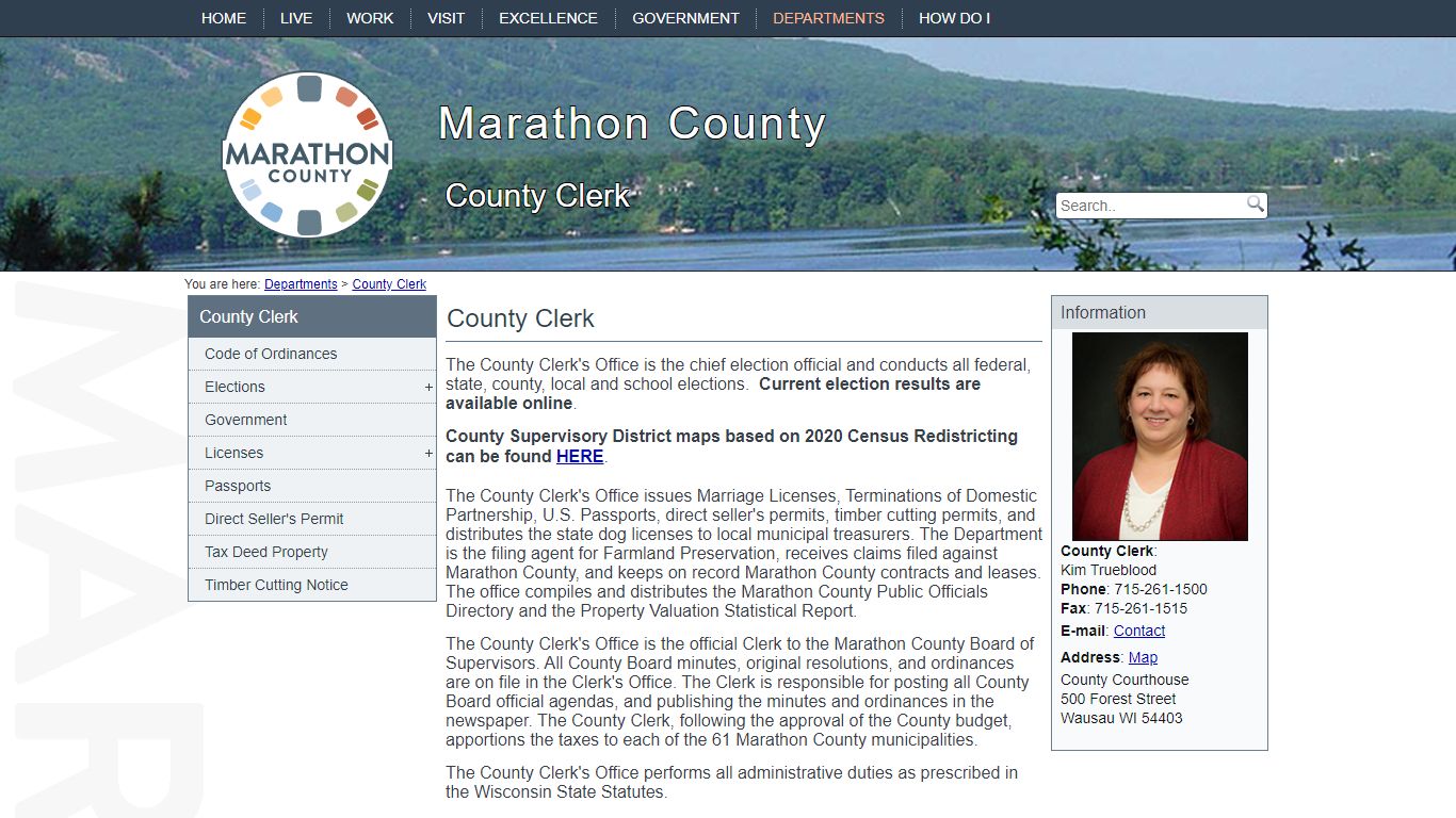 County Clerk - Marathon County, Wisconsin
