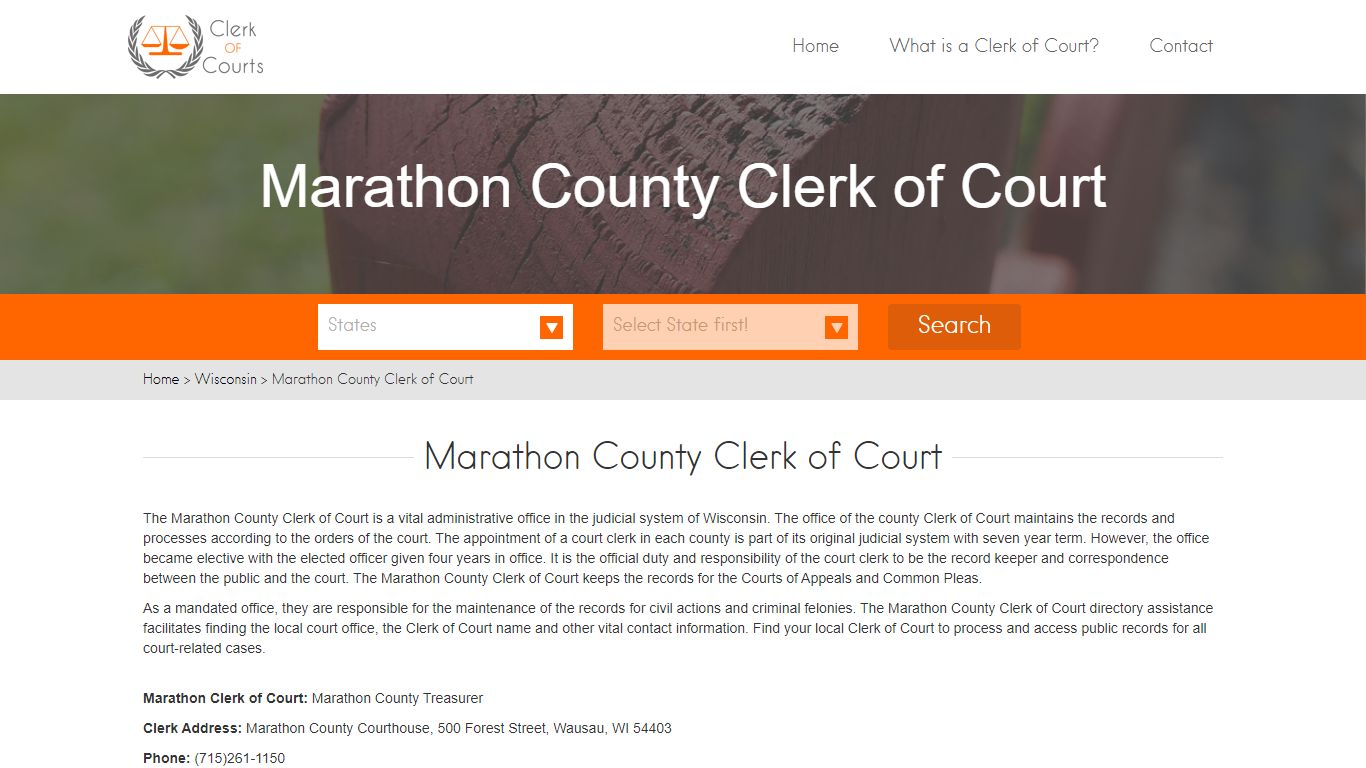 Marathon County Clerk of Court